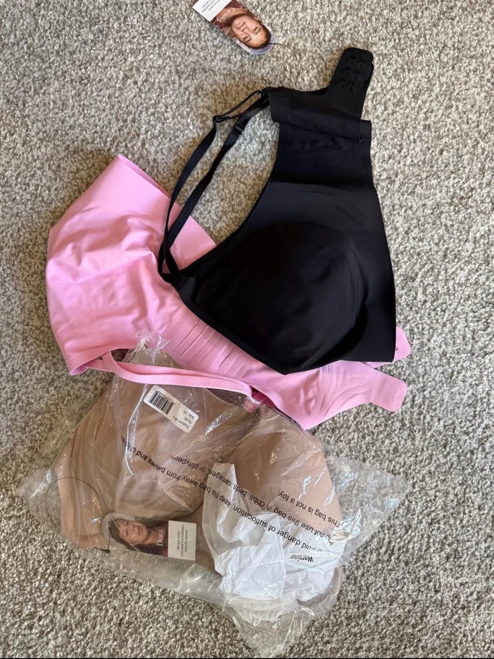 Everyday Comfort Wireless Bra - Black/Pink